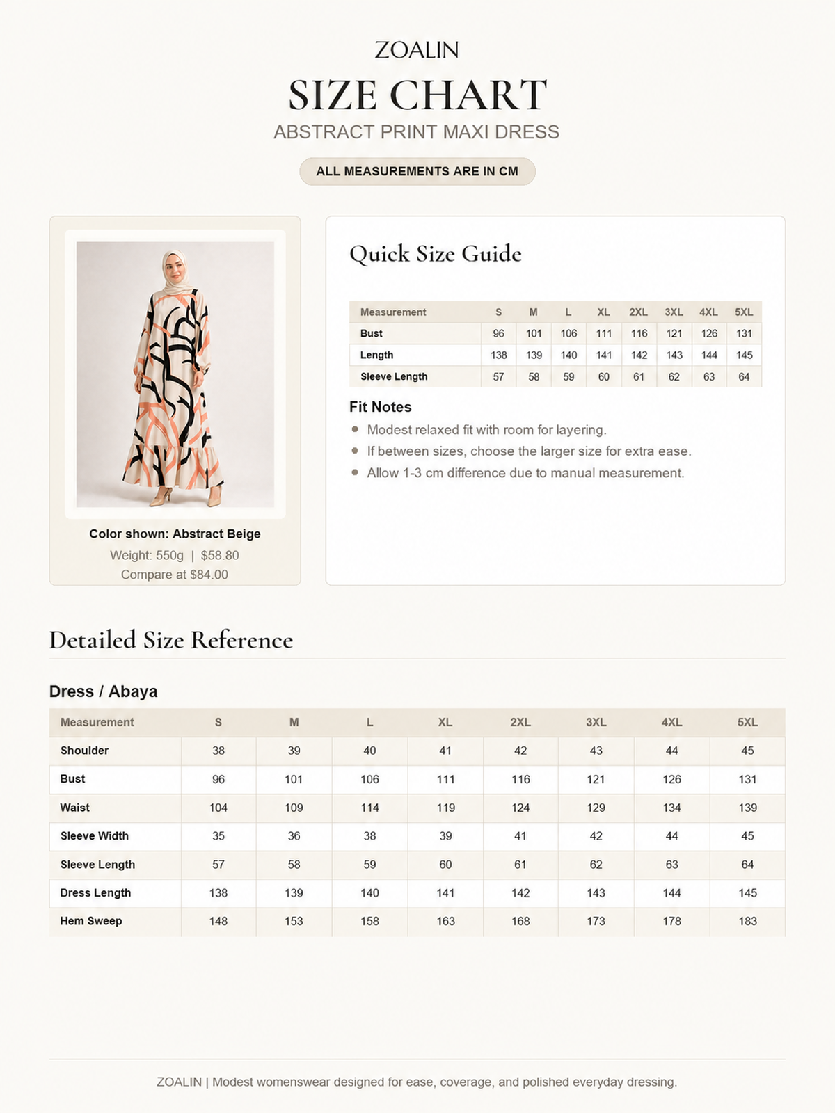 ZOALIN-GALLERY-UNIFIED-1200X1600-20260711-P05-05 | Abstract Print Ruffle-Hem Maxi Dress | Size chart